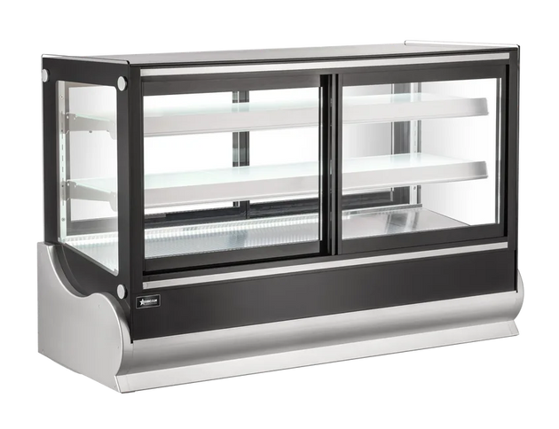 Omcan RE-CN-325B 60 inch black self service countertop display case