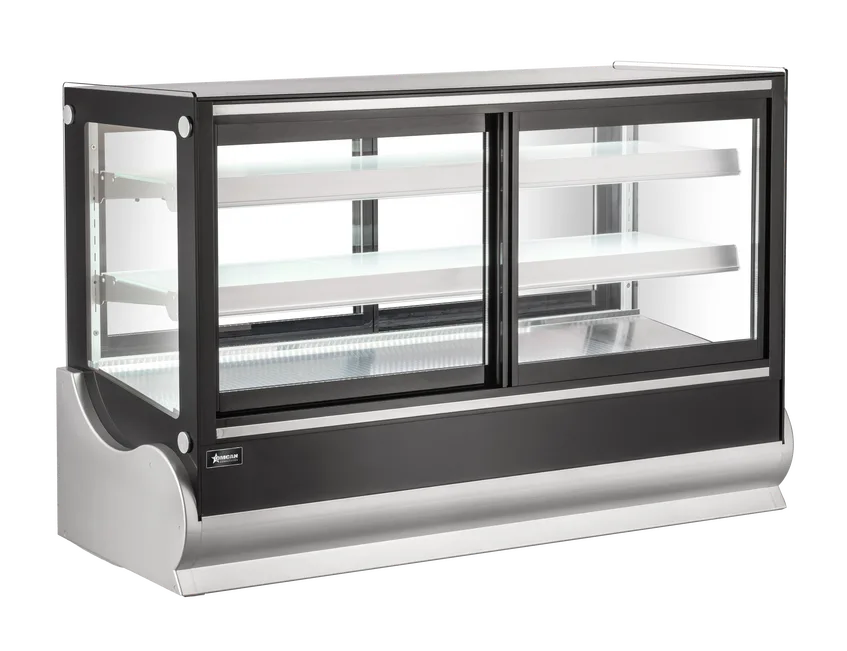Omcan RE-CN-325B 60 inch black self service countertop display case