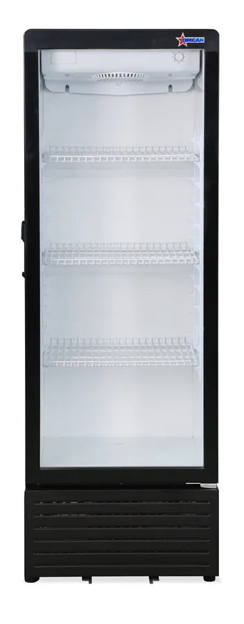 Omcan RE-CN-215 merchandiser refrigerator one glass door black