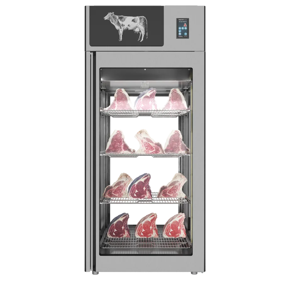 Omcan PI3AION094VI Stagionello Dry Age 3.0 900 L dry aging cabinet 4-glass view