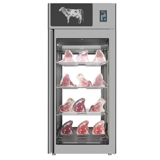 Omcan PI3AION094VI Stagionello Dry Age 3.0 900 L dry aging cabinet 4-glass view