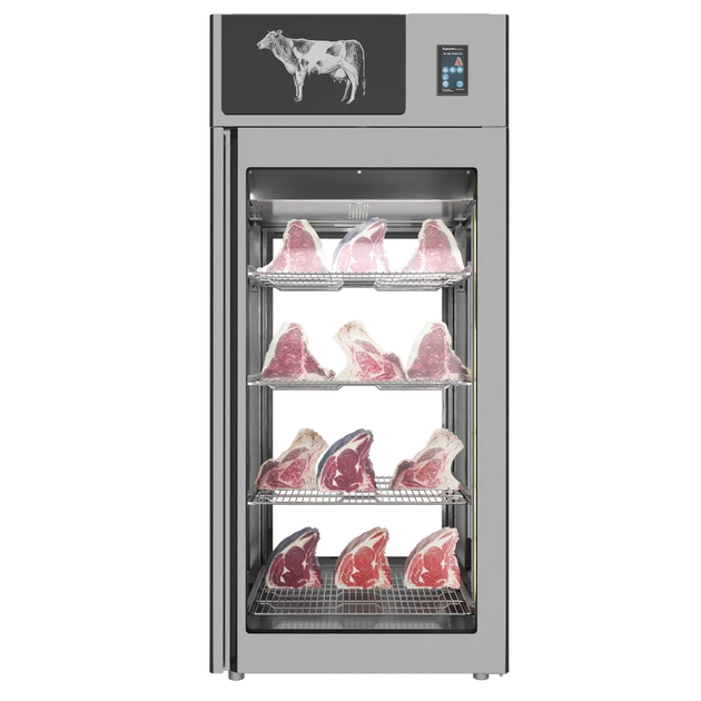 Omcan PI3AION094VI Stagionello Dry Age 3.0 900 L dry aging cabinet 4-glass view