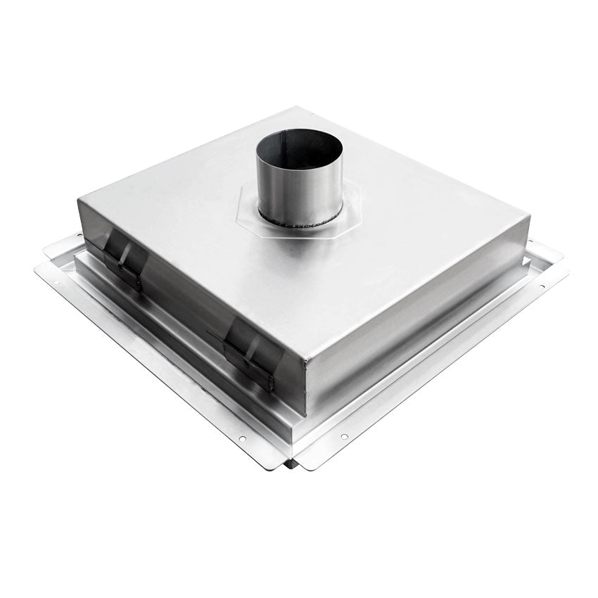Omcan 44612 18 x 18 inch stainless steel floor drain with grating bar