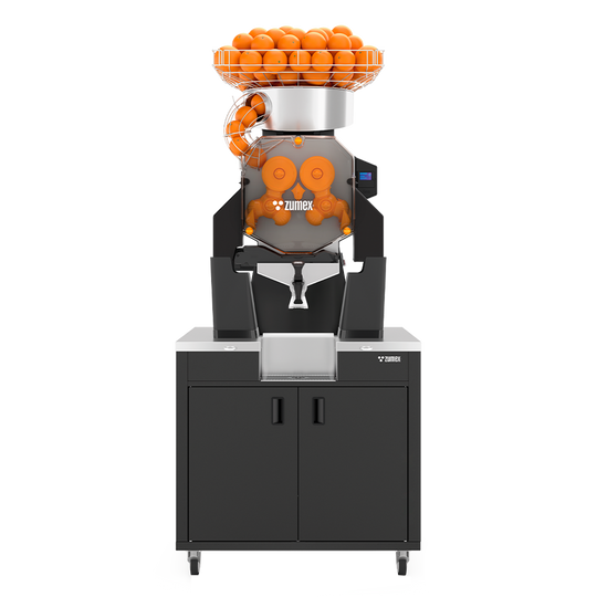 Zumex Speed Up All-in-One Wide citrus juicer on black podium