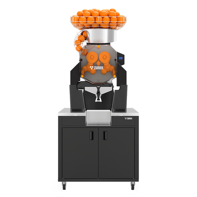 Zumex Speed Up All-in-One Wide citrus juicer on black podium