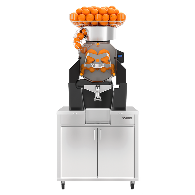 Zumex Speed S Plus All-in-One Wide citrus juicer on mirror finish podium