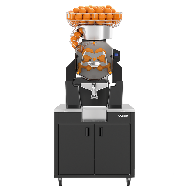Zumex Speed S Plus All-in-One Wide citrus juicer on black podium
