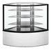 Omcan RS-CN-0351-C 59 inch refrigerated corner floor glass display case