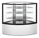 Omcan RS-CN-0351-C 59 inch refrigerated corner floor glass display case