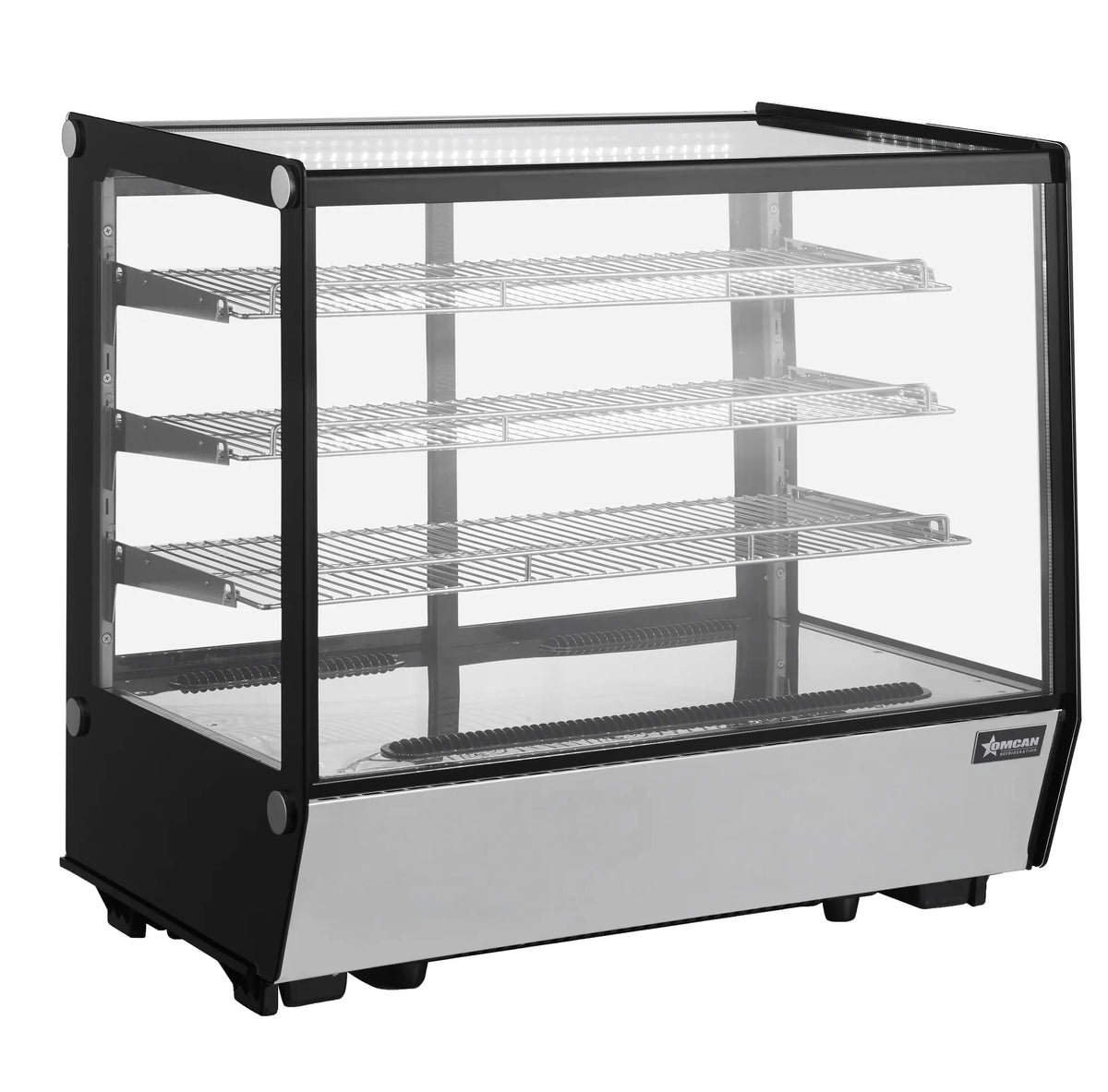Omcan RS-CN-0186S-5 35 inch square glass countertop refrigerated display