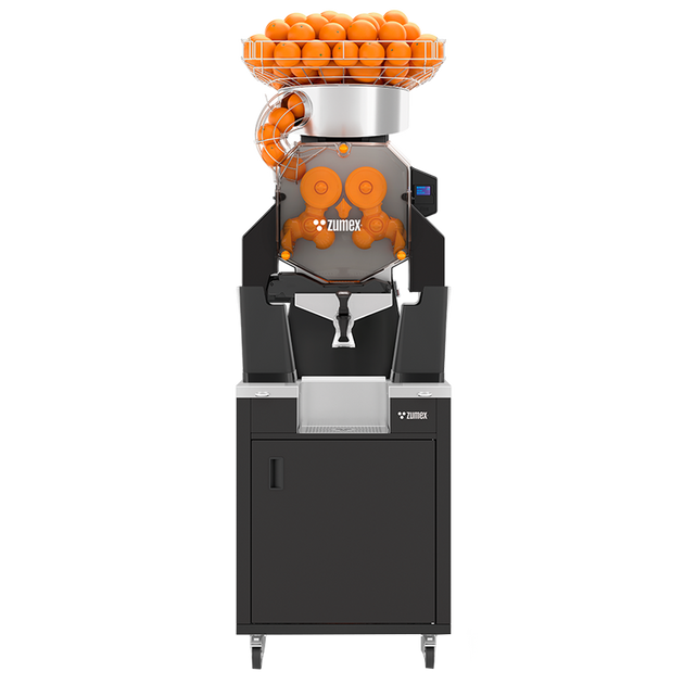 Zumex Speed Up All-in-One Slim citrus juicer on black slim podium