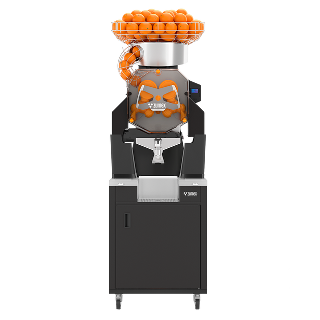 Zumex Speed S Plus All-in-One Slim citrus juicer on black slim podium
