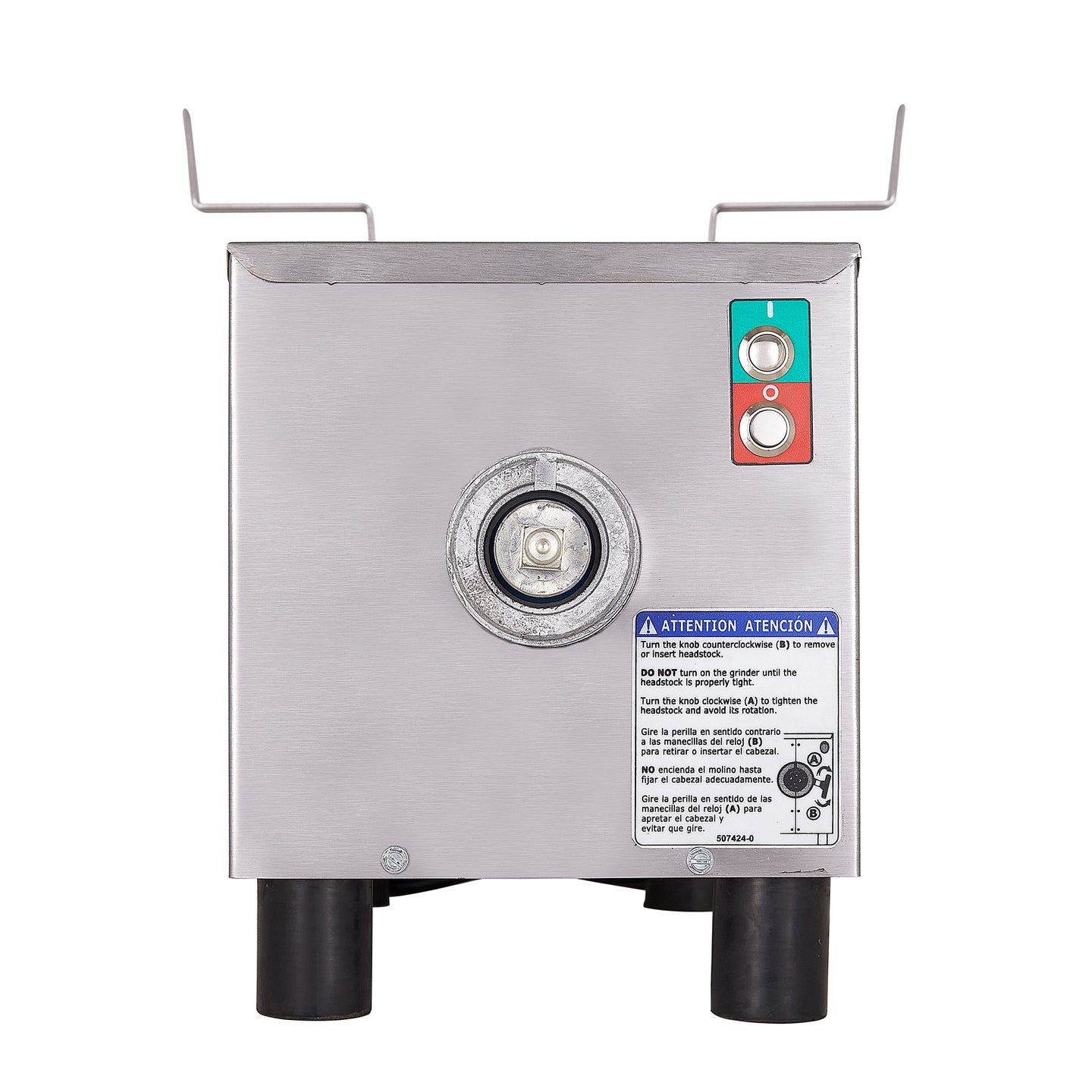 Pro-Cut KG-12-SS Meat Grinder Electric #12 Hub — rear view showing motor housing and controls
