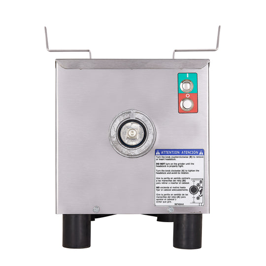Pro-Cut KG-12-SS Meat Grinder Electric #12 Hub — rear view showing motor housing and controls