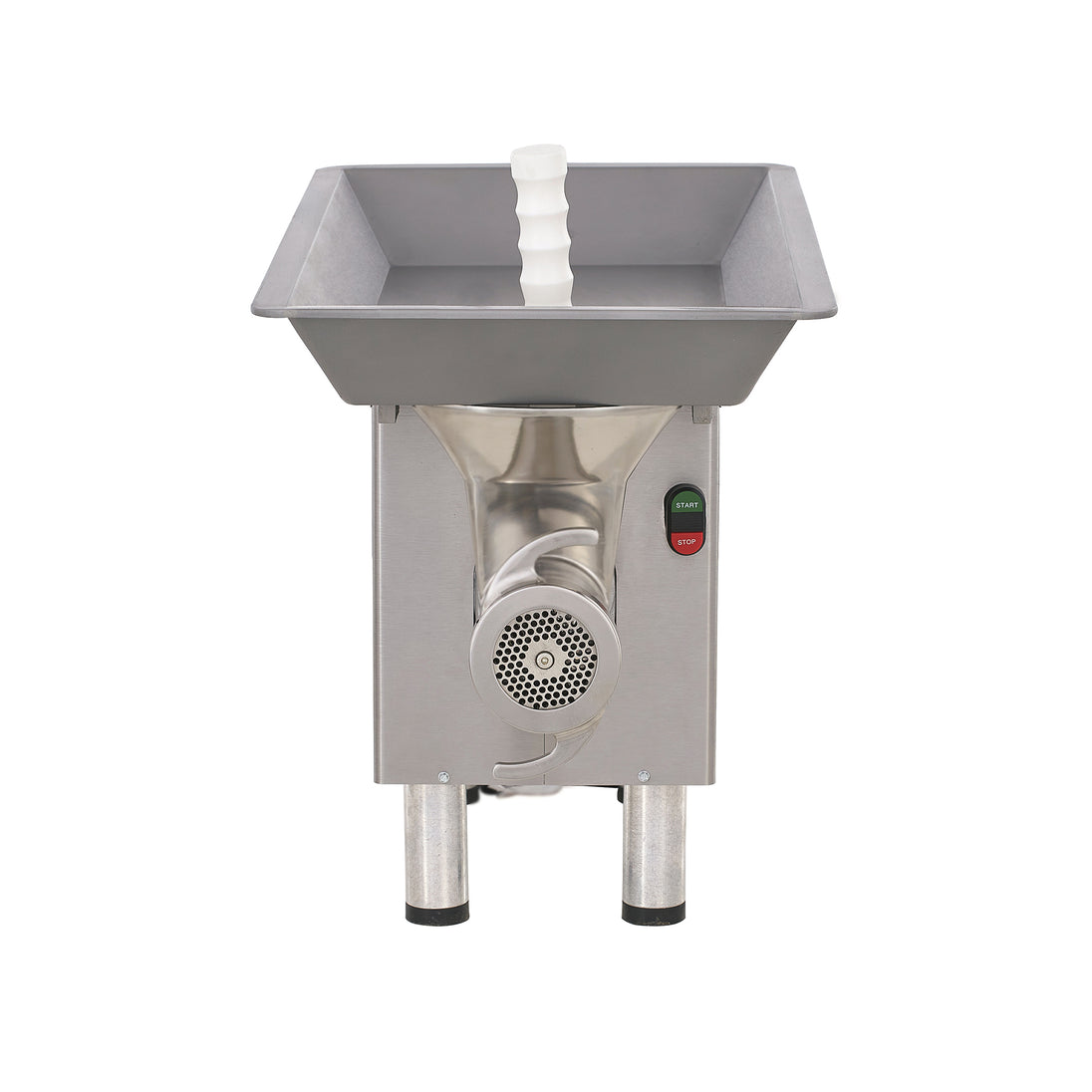 Pro-Cut KG-22W-SS Meat Grinder Electric #22 Hub — front three-quarter view with control buttons