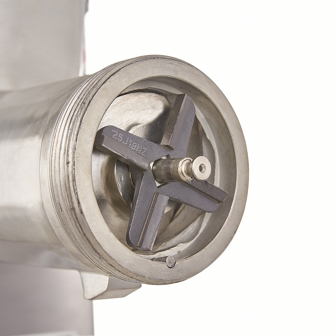 Pro-Cut KG-32-XP Meat Grinder Electric #32 Hub — close-up of the grinder cylinder and auger