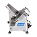 Pro-Cut KDS-10 Meat Slicer Manual 45° Angled Gravity Feed — front three-quarter view showing blade guard and sharpener