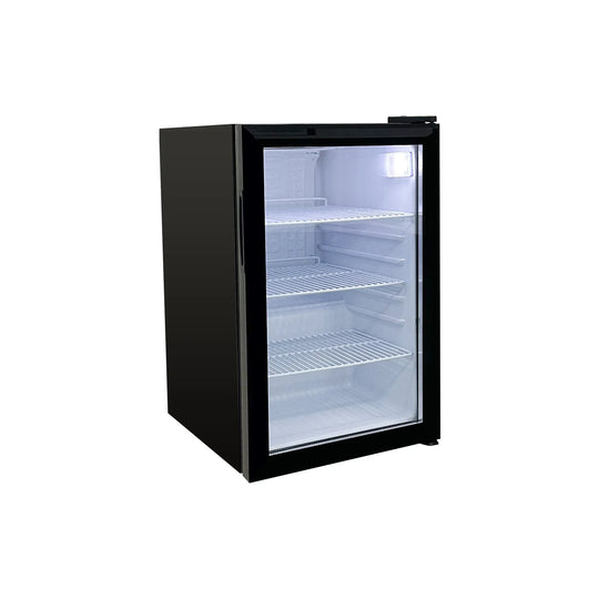 Omcan RS-CN-0068 19 inch black one glass door countertop display refrigerator