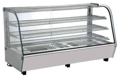 Omcan DW-CN-0202-E 48 inch countertop display warmer with curved glass