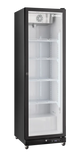 Omcan RE-CN-0380B 24 inch black one glass door display refrigerator with LED light