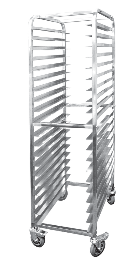 Omcan 23857 stainless steel curved top bun pan rack 20 slides