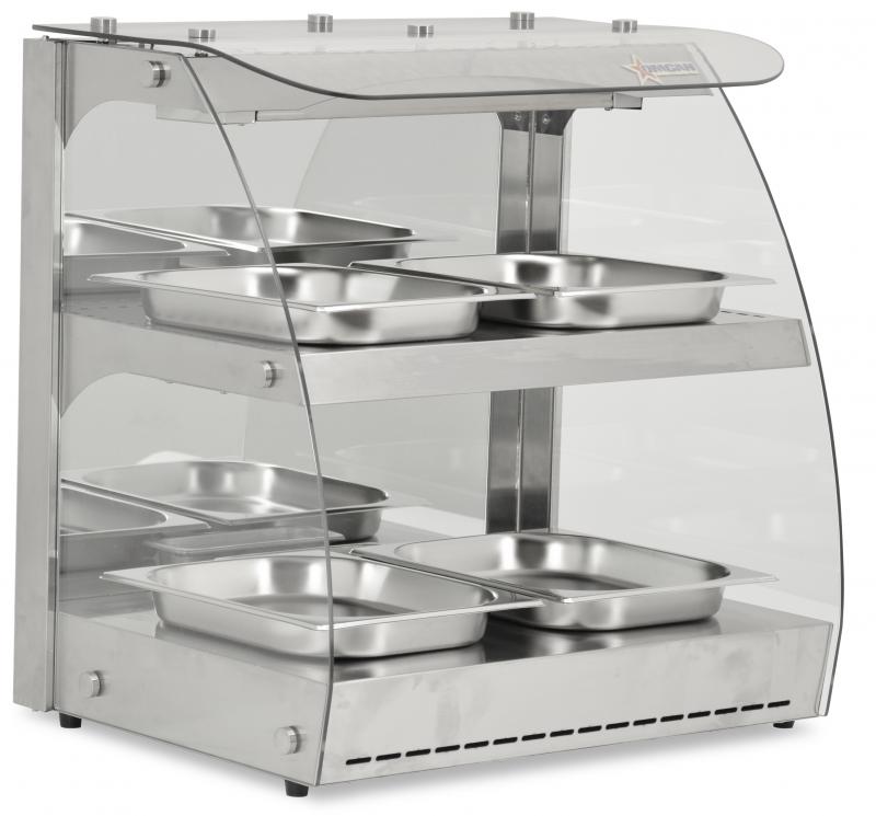 Omcan FW-CN-0100-C countertop heated display case alternate view
