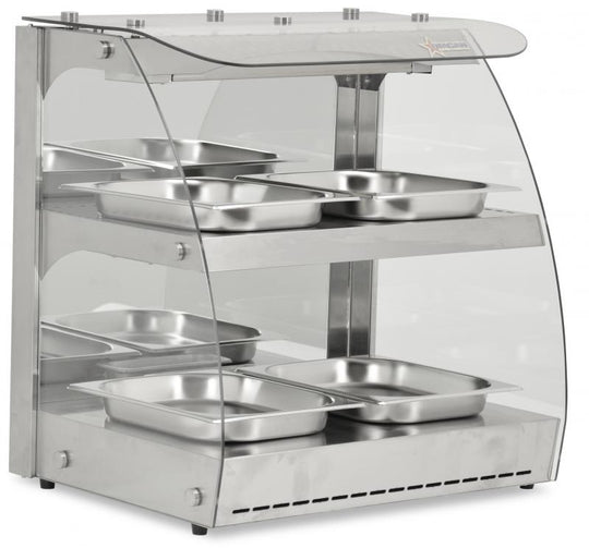 Omcan FW-CN-0100-C countertop heated display case alternate view