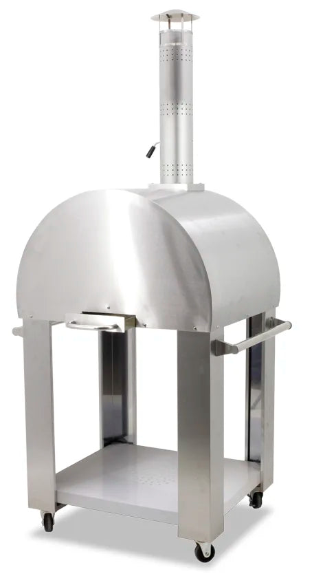 Omcan 43113 wood fired pizza oven alternate view