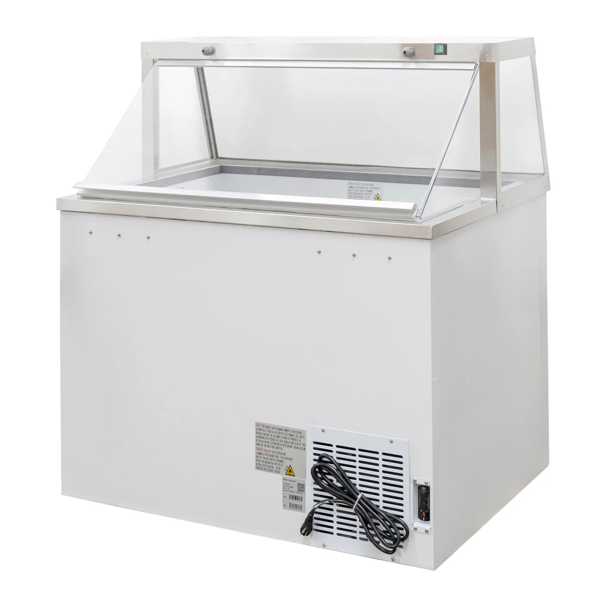 Omcan FR-CN-0047 dipping display freezer angle view
