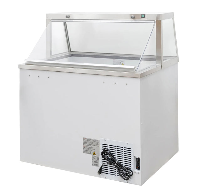 Omcan FR-CN-0047 dipping display freezer angle view
