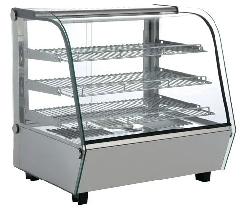 Omcan DW-CN-0120-E 27 inch curved glass countertop display warmer