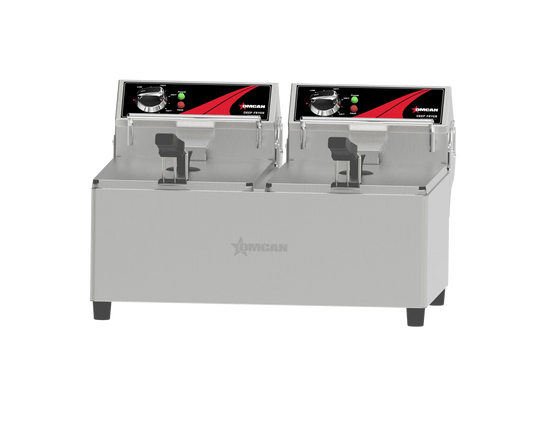 Omcan CE-CN-10414 Elite Series electric countertop double tank deep fryer