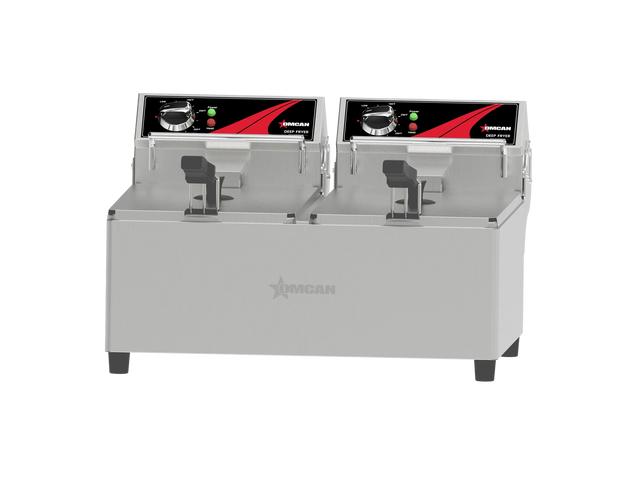 Omcan CE-CN-10414 Elite Series electric countertop double tank deep fryer