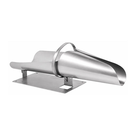 Omcan 46793 large stainless steel open style stuffing horn