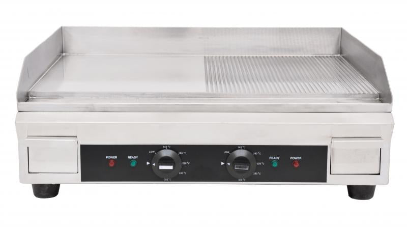 Omcan CE-CN-0610-FR half smooth half ribbed electric griddle