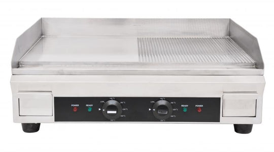 Omcan CE-CN-0610-FR half smooth half ribbed electric griddle