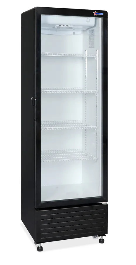 Omcan RE-CN-305 23 inch merchandiser refrigerator one glass door black
