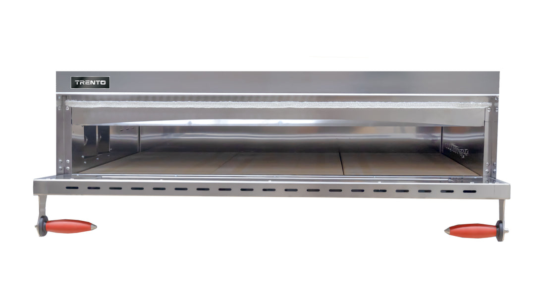 Omcan PE-IT-0049-DD Trento Fuoco double chamber electric pizza oven view 2