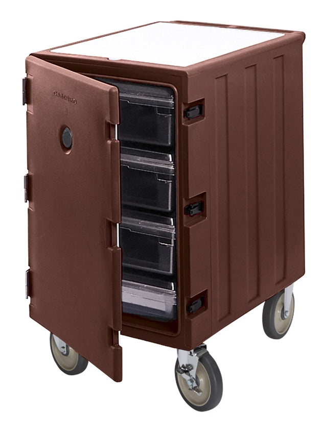 Cambro 1826LBC131 low profile food box carrier in dark brown