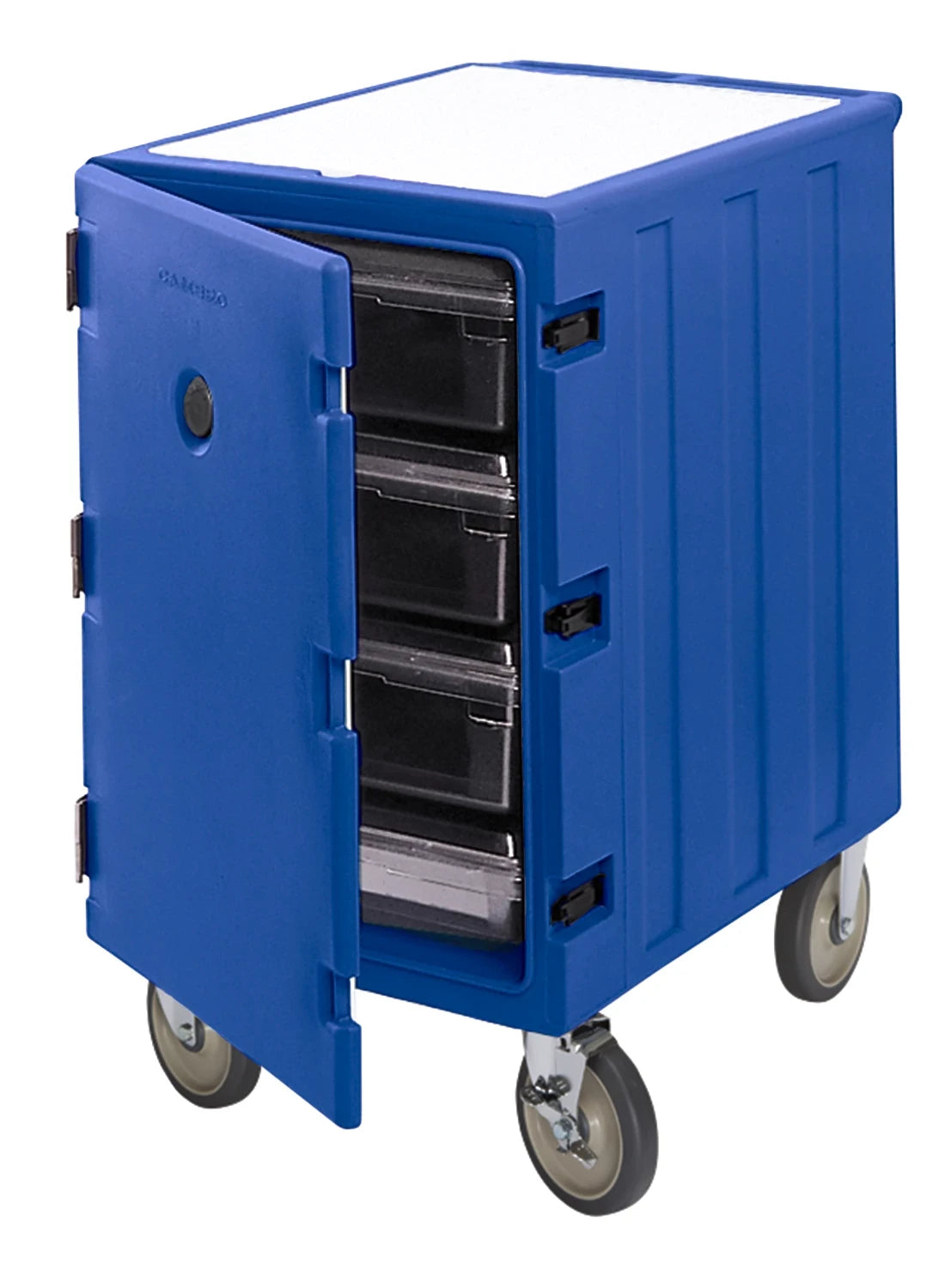 Cambro 1826LBC186 low profile food box carrier in navy blue