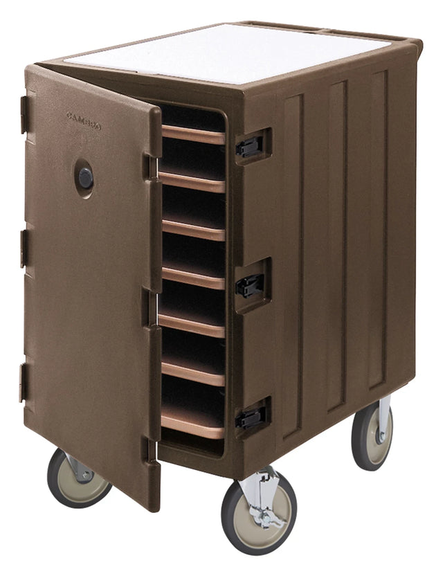 Cambro 1826LTC3131 7-pan sheet pan carrier in dark brown