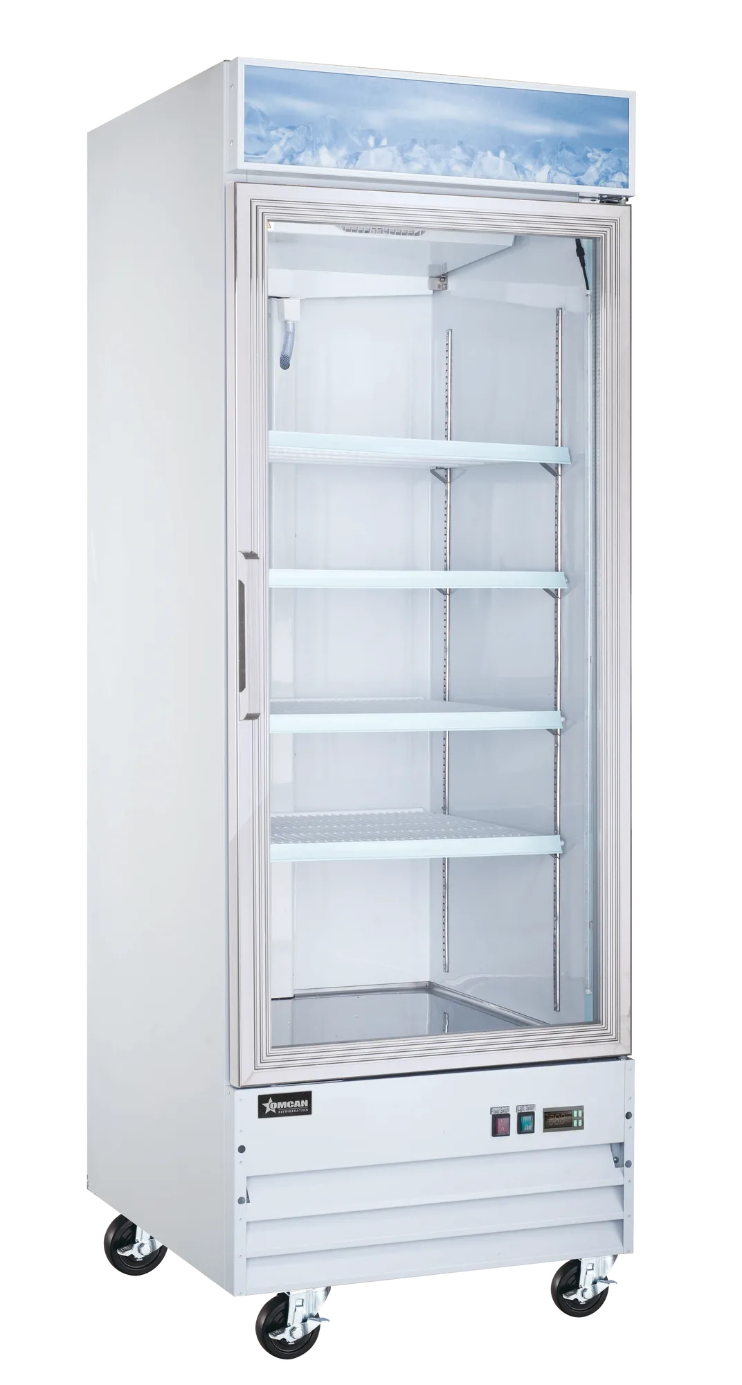Omcan FR-CN-0790-HC 31 inch white one glass door display freezer