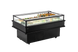 Omcan RE-CN-1500C 61 inch refrigerated island top-open showcase in black