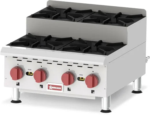 Omcan CE-CN-0424-S 24 inch four burner step up gas hot plate