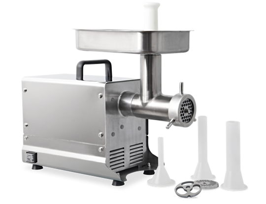 Omcan MG-CN-0032-E meat grinder angle view