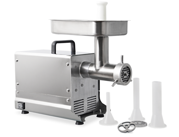 Omcan MG-CN-0032-E meat grinder angle view