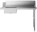 Omcan 28485 48 inch soiled dish table with sink and right drainboard