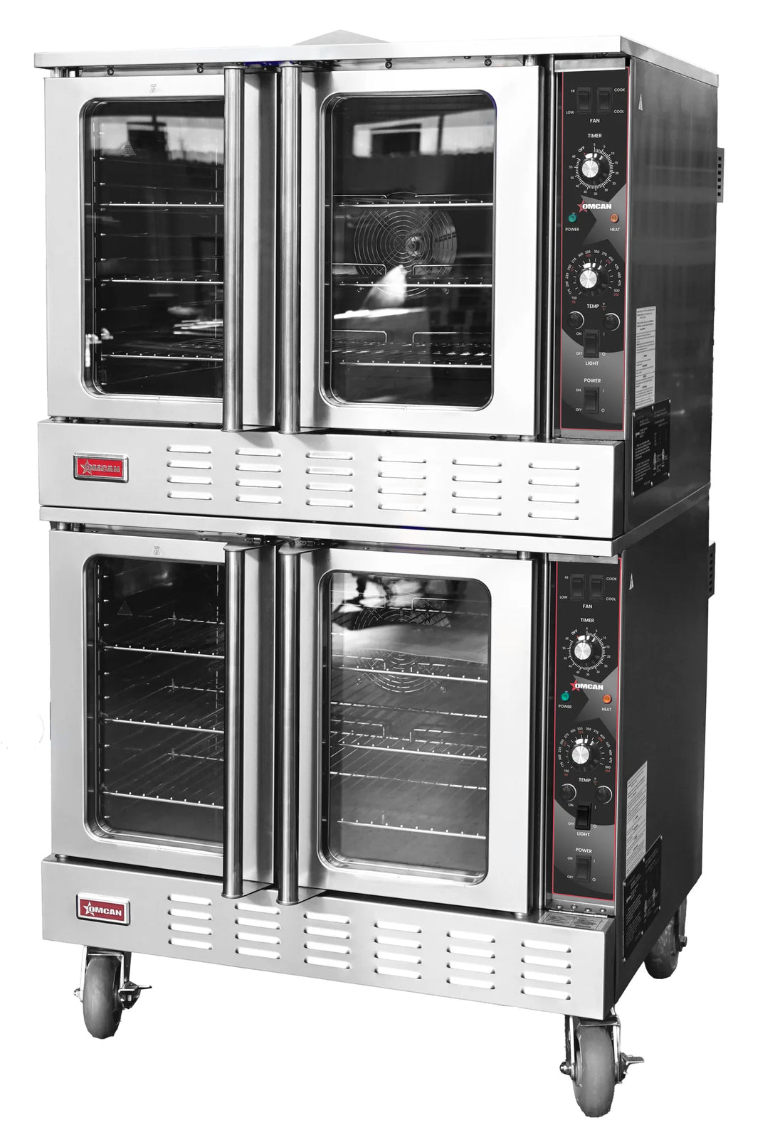 Omcan CE-CN-COE 208 2 38 inch floor model electric convection oven double chamber