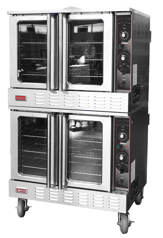 Omcan CE-CN-COE 208 2 38 inch floor model electric convection oven double chamber