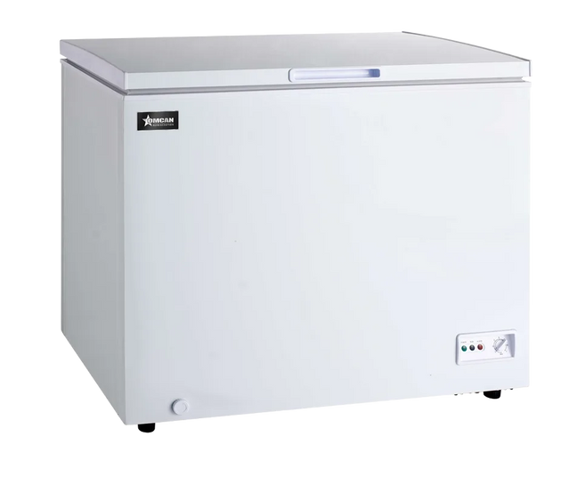 Omcan FR-CN-0282 44 inch white chest freezer with solid flat top